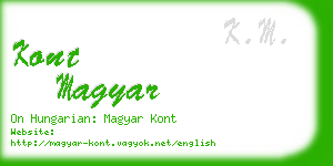 kont magyar business card